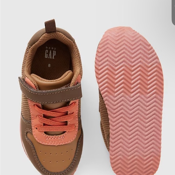 GAP Brown and Pink Kids Sneakers - Picture 3 of 5